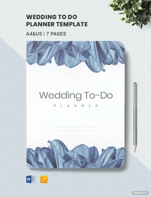 Sample Wedding To Do Planner Template