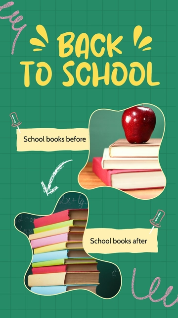 Free Back to school Before and After Progress Facebook Post to Edit Online