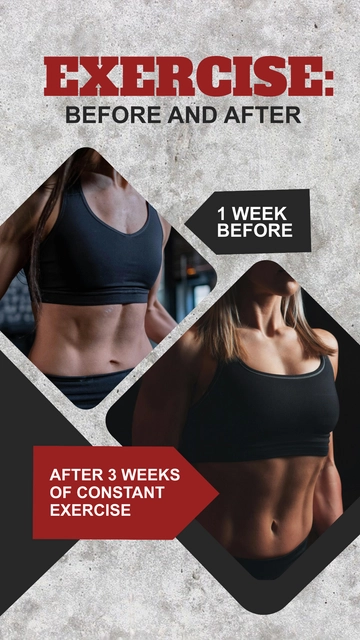 Free Exercise Before and After Instagram Story to Edit Online