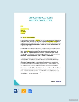 Middle School Athletic Director Cover Letter