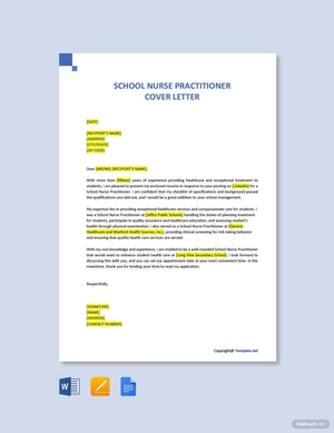 School Nurse Practitioner Cover Letter