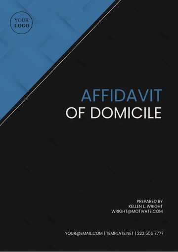 Free Hawaii Affidavit of Domicile Template to Edit Online