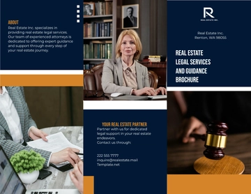 Free Real Estate Legal Services and Guidance Brochure Template to Edit Online