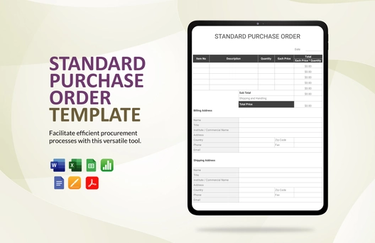 Standard Purchase Order Template