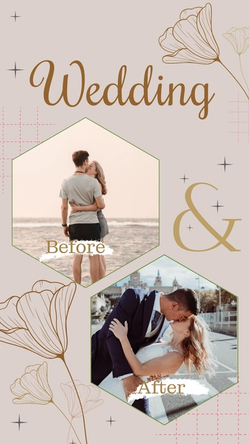 Free Comparison Before and After Photo Frame Template to Edit Online