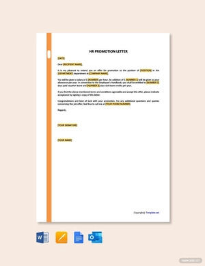 HR Promotion Letter Template