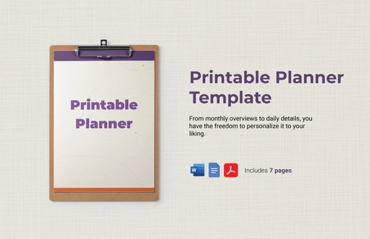 Printable Planner Template