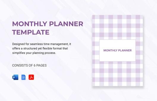 Monthly Planner Template