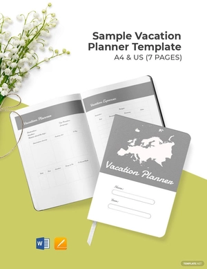Sample Vacation Planner Template