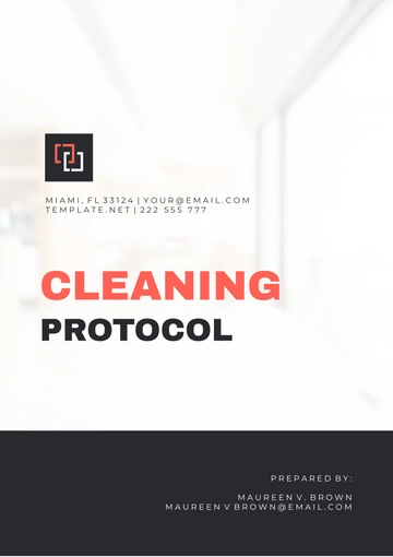 Free Cleaning Protocol Template to Edit Online