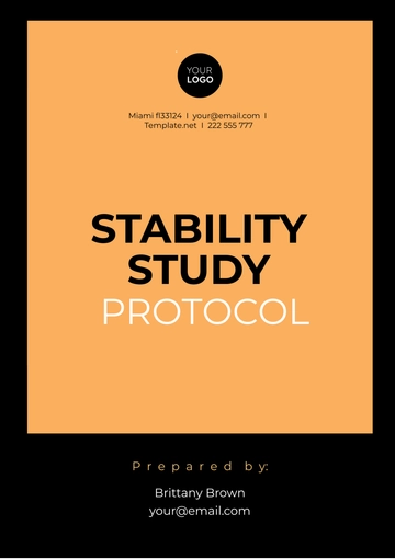 Free Stability Study Protocol Template to Edit Online