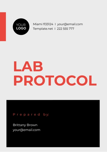 Free Lab Protocol Template to Edit Online