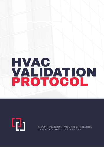Free HVAC Validation Protocol Template to Edit Online
