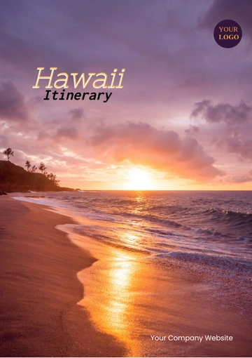 Free 12 Day Hawaii Itinerary Template to Edit Online