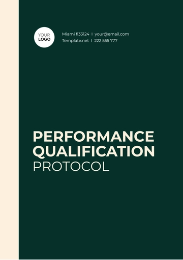 Free Performance Qualification Protocol Template to Edit Online