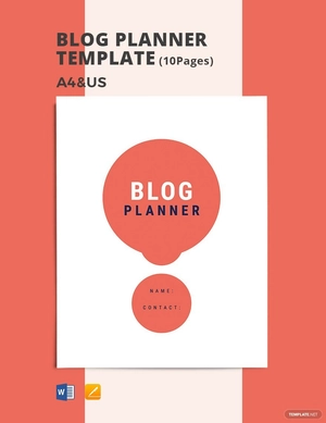 Blog Planner Template