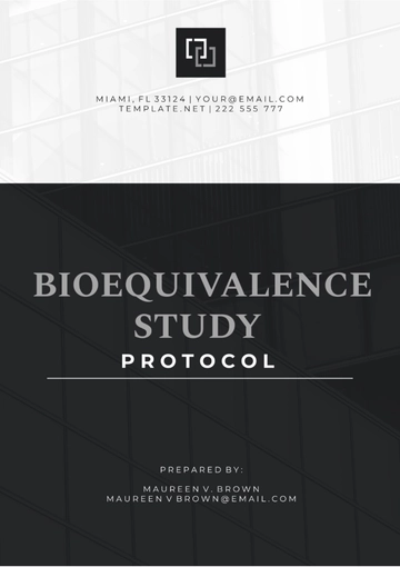 Free Bioequivalence Study Protocol Template to Edit Online