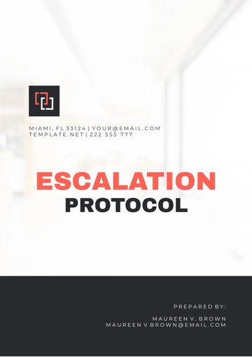 Free Escalation Protocol Template to Edit Online