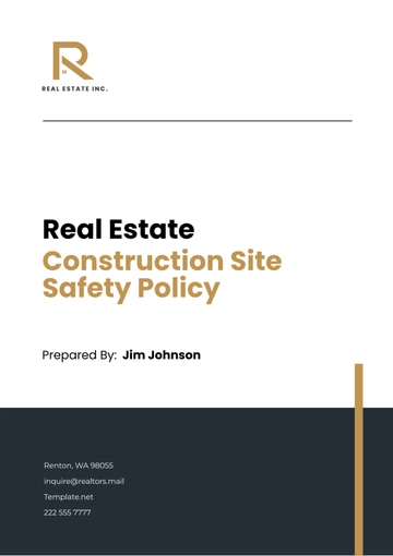 Free Real Estate Construction Site Safety Policy Template to Edit Online Free Real Estate Construction Site Safety Policy Template to Edit Online