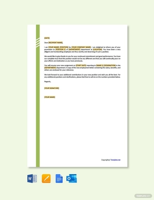 Promotion Letter from Employer