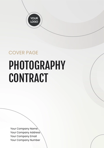 Free Photography Contract Cover Page to Edit Online