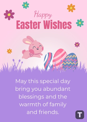 Free Happy Easter Wishes Template to Edit Online