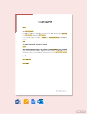 Promotion Letter Sample