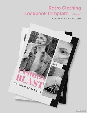 Retro Clothing Lookbook Template