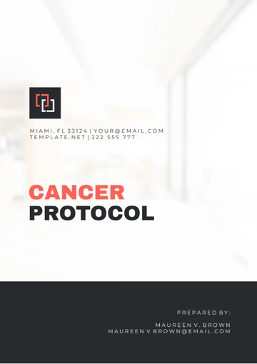 Free Cancer Protocol Template to Edit Online