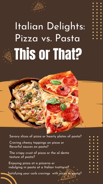 Free Pizza or Pasta This or That Instagram Story Template to Edit Online