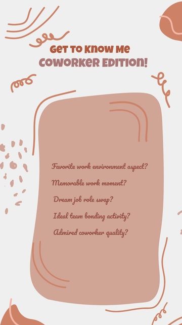 Free Get to Know Me Coworker Questions Instagram Template to Edit Online