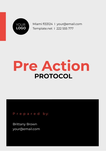 Free Pre Action Protocol Template to Edit Online