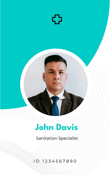 Free Medical Facility Sanitation Specialist ID Card Template to Edit Online