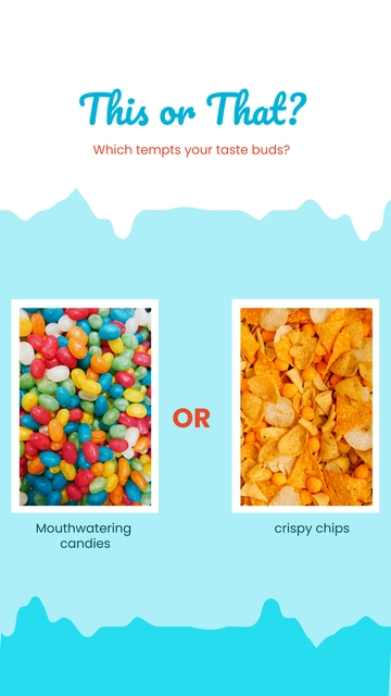 Free Sweet or Salty This or That Instagram Story Template to Edit Online