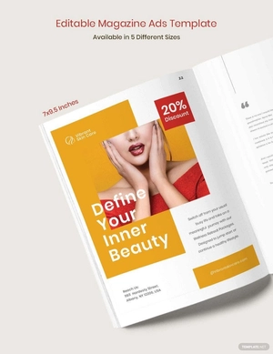 Editable Magazine Ads Template