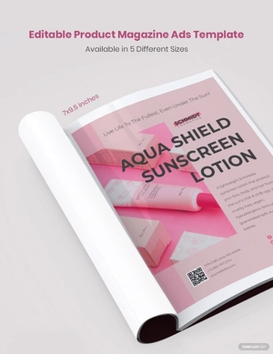 Editable Product Magazine Ads Template