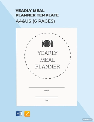 Yearly Meal Planner Template