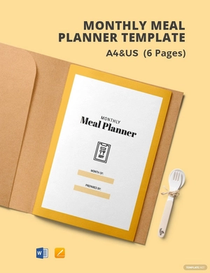 Monthly Meal Planner Template