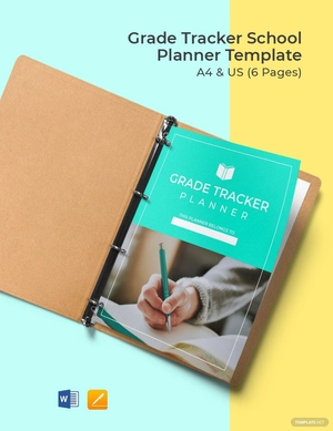 Grade Tracker School Planner Template