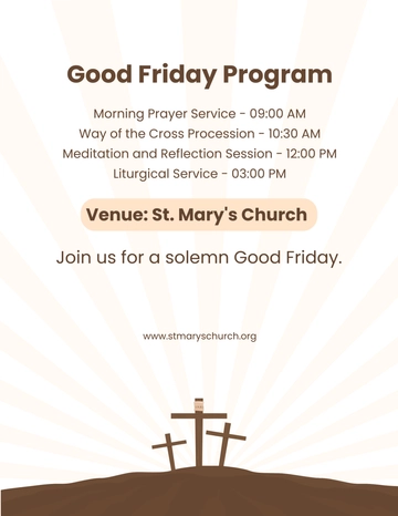 Free Good Friday Program Template to Edit Online
