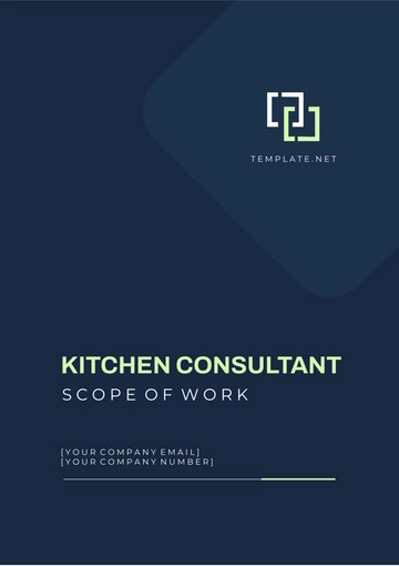 Free Kitchen Consultant Scope Of Work Template to Edit Online