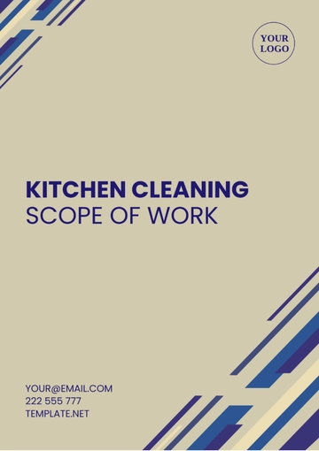 Free Kitchen Cleaning Scope of Work Template to Edit Online