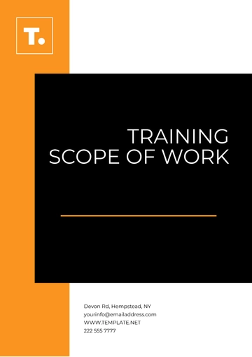 Free Training Scope of Work Template to Edit Online