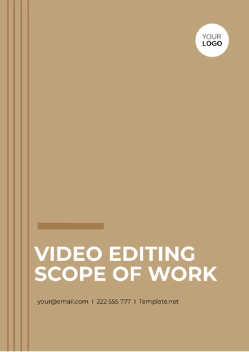 Free Video Editing Scope Of Work Template to Edit Online