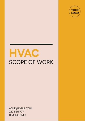 Free Hvac(Heat, Ventilation, Air, Conditioning) Scope Of Work Template to Edit Online