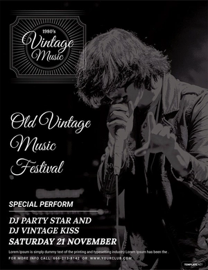 Vintage Music Flyer Template