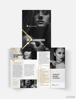 Creative Salon Bi-Fold Brochure Template Creative Salon Bi-Fold Brochure Template