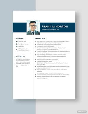 Reconciliation Analyst Resume
