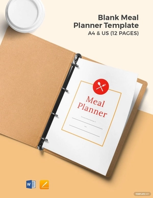 Blank Meal Planner Template