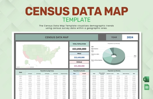 Census Data Map Template Census Data Map Template